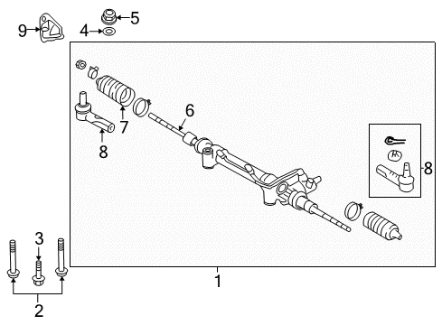 2021 Toyota Land Cruiser Steering Gear & Linkage Diagram