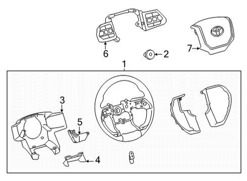 2024 Toyota Tundra Steering Wheel & Trim Diagram