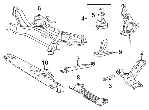 2013 Toyota RAV4 Reinforcement Sub-As Diagram for 51107-0R040