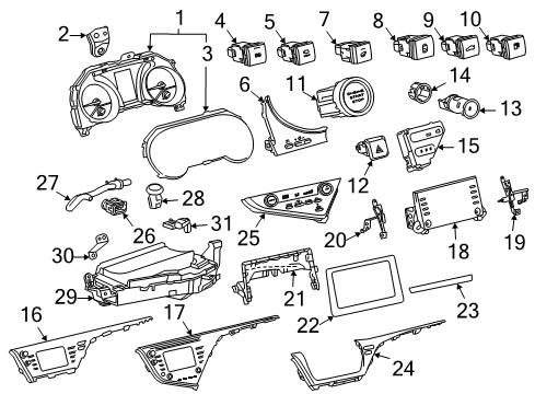 2022 Toyota Camry Switches Diagram 1 - Thumbnail