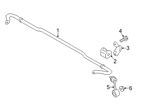 2014 Scion FR-S Stabilizer Link Nut Diagram for SU003-05214