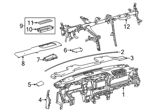 2022 Toyota Tundra Cluster & Switches, Instrument Panel Diagram 4 - Thumbnail