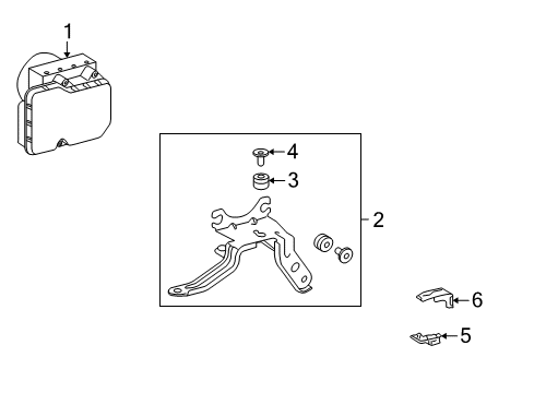 2011 Toyota Corolla Bracket Assembly, Brake Diagram for 44590-12190