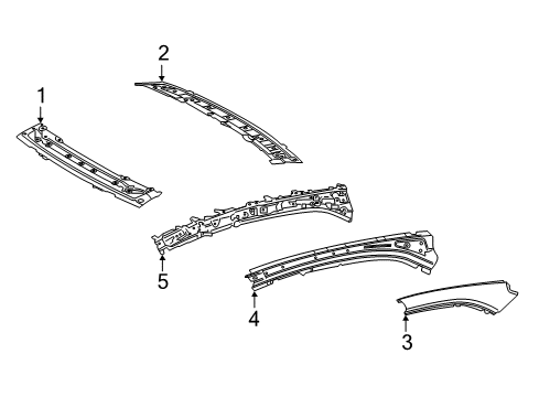 2022 Toyota Camry Roof & Components Diagram 3 - Thumbnail