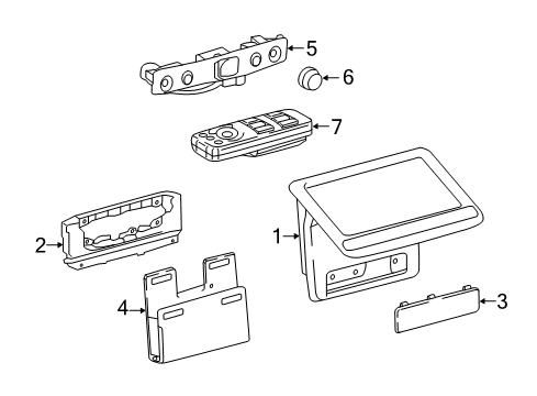 2020 Toyota Land Cruiser Entertainment System Components Diagram