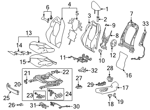 2019 Toyota Corolla Power Seats Diagram 1 - Thumbnail