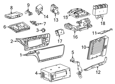 2021 Toyota Mirai Bracket, Multi-DISPL Diagram for 86118-62020