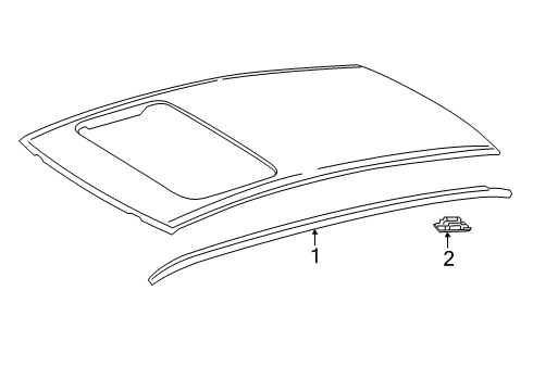 2021 Toyota Avalon Exterior Trim - Roof Diagram