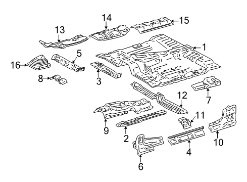 2004 Toyota Tundra Cab - Floor Diagram 2 - Thumbnail