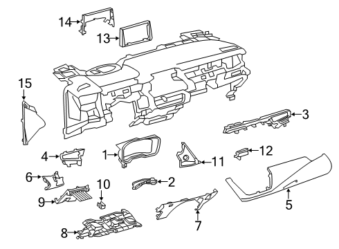 2022 Toyota Corolla Cluster & Switches, Instrument Panel Diagram 7 - Thumbnail