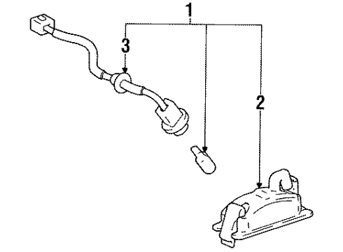 1993 Toyota Tercel Lamp Assy, License Plate Diagram for 81270-16240