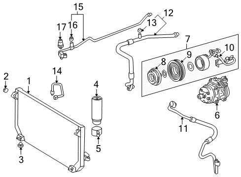 1998 Toyota Corolla Air Conditioner Diagram 1 - Thumbnail