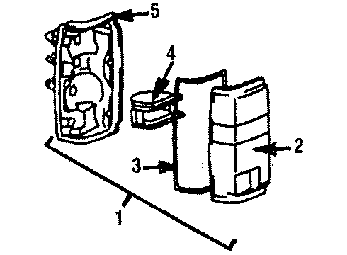 1986 Toyota 4Runner Lamp Assy, Rear Combination, LH Diagram for 81560-89145