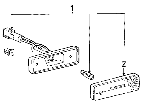 1986 Toyota Land Cruiser Front Lamps - Side Marker Lamps Diagram