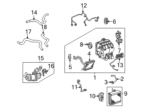 2007 Toyota Camry Radiator Assy, Air Conditioner Diagram for 87050-06252