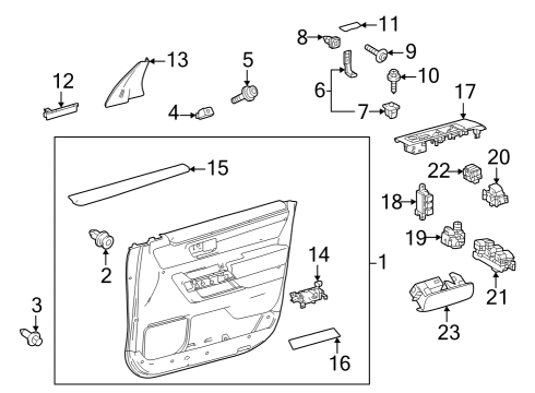 2023 Toyota Tundra Front Door - Electrical Diagram 2 - Thumbnail