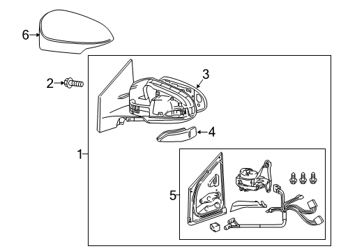 2017 Toyota Corolla iM RETRACTOR, Outer Mirror Diagram for 87966-12E90