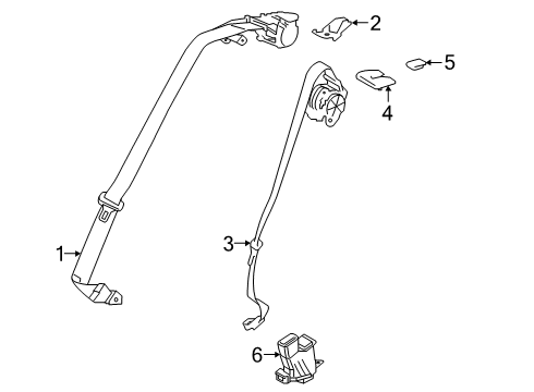 2019 Toyota RAV4 Seat Belt Diagram 2 - Thumbnail