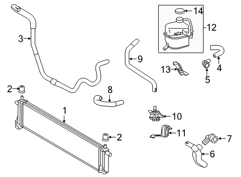 2017 Toyota RAV4 Inverter Cooling Components Diagram