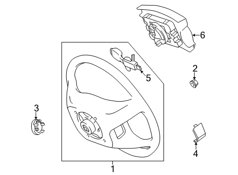 1999 Toyota Solara Cover, Steering Wheel, Lower Diagram for 45187-06030-B1