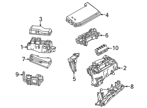 2018 Toyota Mirai Upper Cover Diagram for 82661-62010