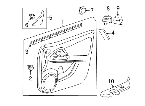 2007 Toyota RAV4 Rear Door Diagram 2 - Thumbnail