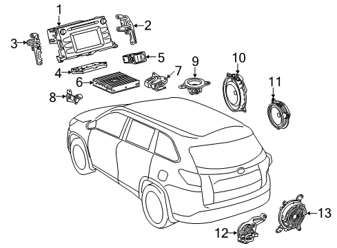 2014 Toyota Highlander Amplifier Assembly, STER Diagram for 86280-0E121