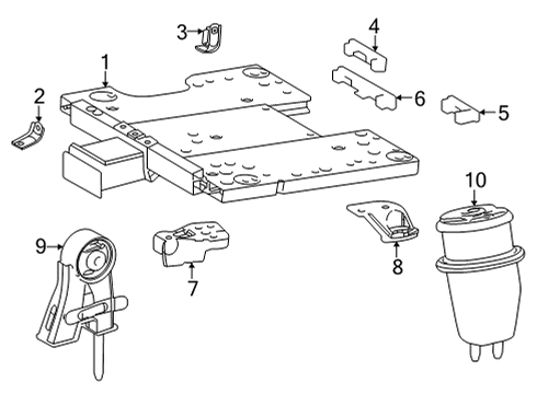 2022 Toyota Mirai Mount Plate Cover Diagram for 1A943-77010