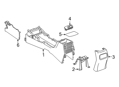 2023 Toyota Corolla Center Console Diagram 1 - Thumbnail