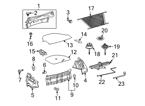 2008 Toyota Solara Interior Trim - Rear Body Diagram 1 - Thumbnail