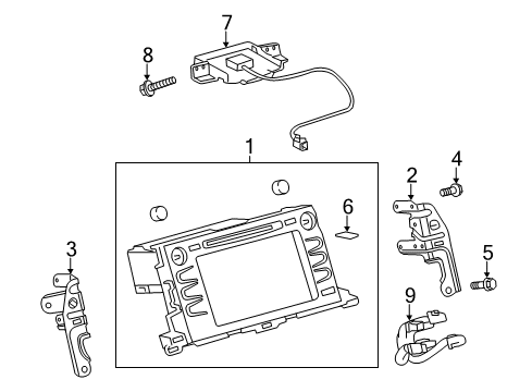 2019 Toyota Highlander Receiver Diagram for 86804-0E301