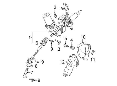 2007 Toyota Prius Shaft Assy, Steering Intermediate Diagram for 45260-47052