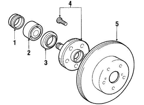 1987 Toyota Supra Brake Components, Brakes Diagram 1 - Thumbnail