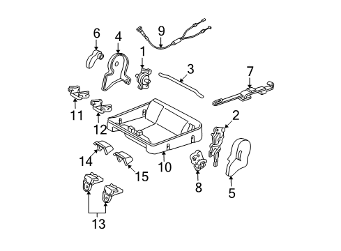 2005 Toyota Sequoia Cover, Rear Seat RECLINING RH Diagram for 71833-0C011-E1