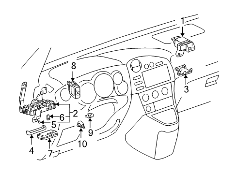 2004 Toyota Corolla Relay, Integration Diagram for 82641-02110