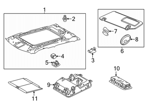 2024 Toyota Tundra HEADLINING ASSY, ROO Diagram for 63380-0C800-B0