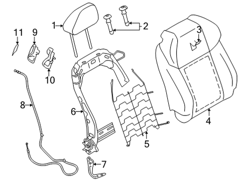 2023 Toyota GR86 ST COVER ASSY B RFLH Diagram for SU003-10392