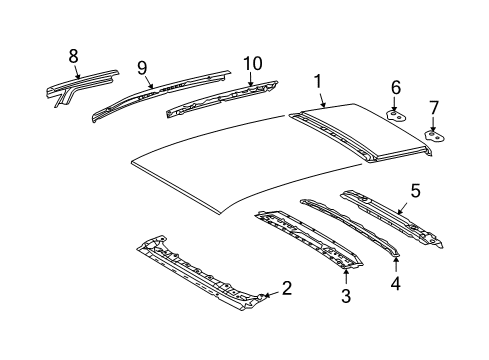 2009 Toyota Venza Roof & Components Diagram 1 - Thumbnail