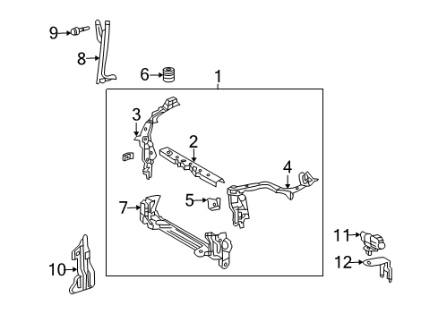 2010 Toyota Matrix Bolt, w/Washer Diagram for 90119-06801