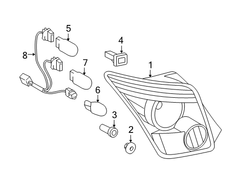 2006 Scion xA Cord Diagram for 81555-52460