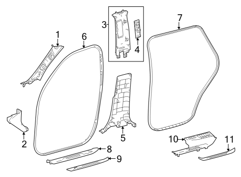 2024 Toyota Sequoia Plate Sub-Assembly, Fr S Diagram for 73023-0E020-C0