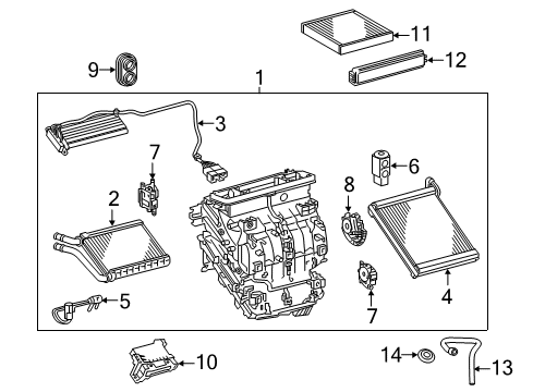 2018 Toyota Corolla iM Case, Air Filter Diagram for 88548-42020