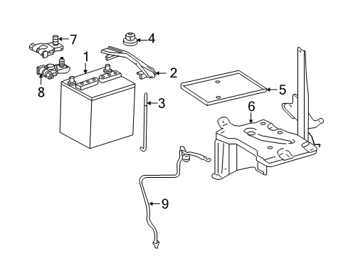 2015 Toyota Yaris Tray, Battery Diagram for 74431-0D270