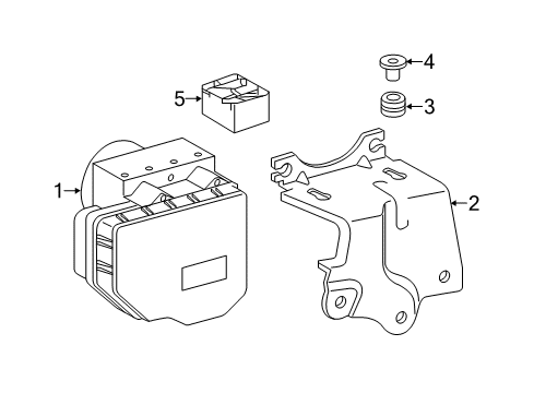 2014 Toyota RAV4 ABS Components Diagram