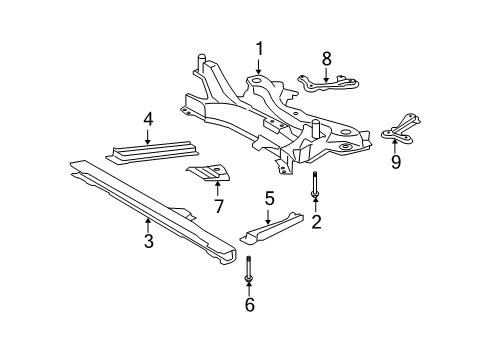 2013 Scion xB Suspension Mounting - Front Diagram