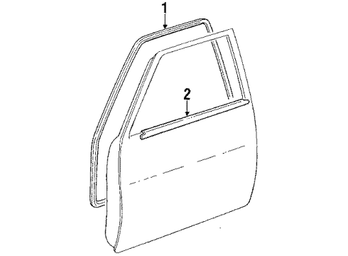 1988 Toyota 4Runner Door & Components Diagram