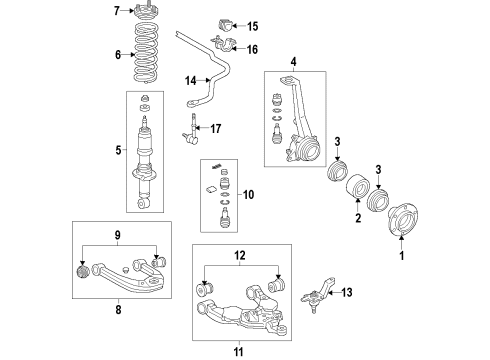 2021 Toyota Tundra Suspension Components, Control Arm Diagram