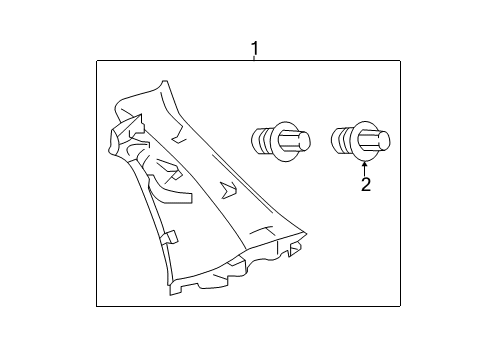 2017 Toyota Yaris Interior Trim - Quarter Panels Diagram 2 - Thumbnail