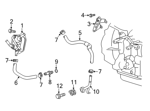 2020 Toyota C-HR Hose, Transmission Oil Cooler Diagram for 32943-10010