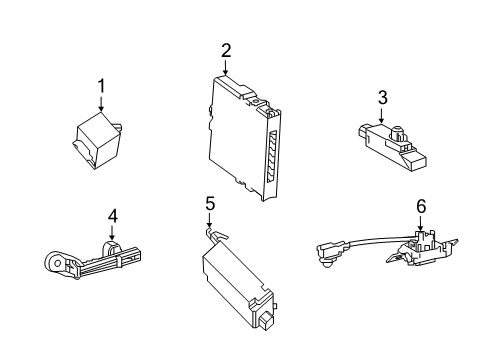 2019 Toyota Avalon Computer Assembly, Smart Diagram for 899H0-07010